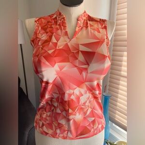 NKE DRI-FIT Geometric Pink Sleeveless Top